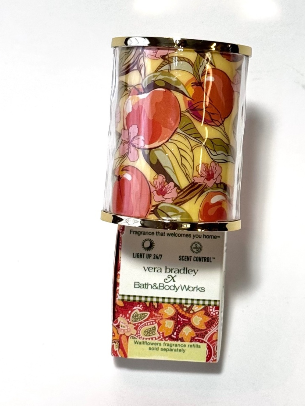 Vera Bradley PEACH Wallflowers Plug